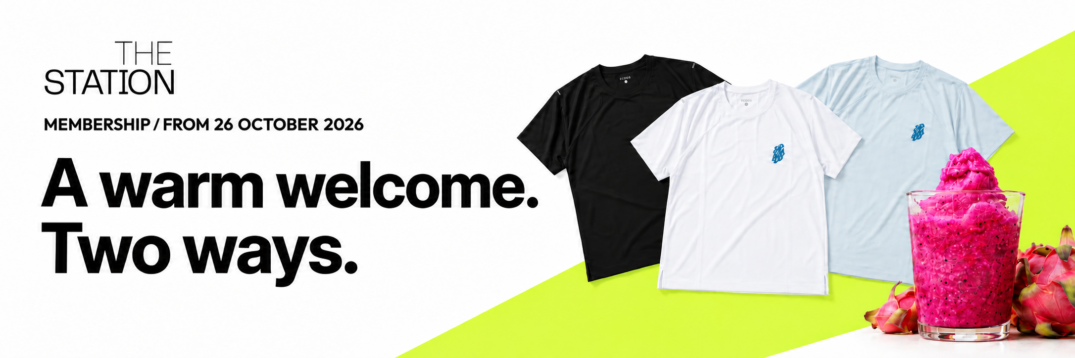 The Station welcome collection: FREE Series tees and a smoothie